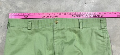 Bills Khakis Mens 38x31 Made in USA Casual Flat Front Pants with Cuffs Green - Picture 13 of 13