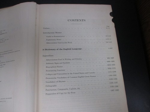 1949 Hardcover Webster's New Collegiate Dictionary-Thin Paper/1,210 Pages - Picture 6 of 11