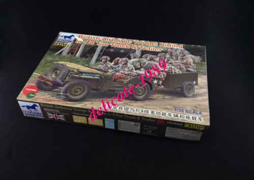Bronco CB35169 1/35  British Airborne Troops Riding in 1/4 Ton Truck&Trailer - Picture 2 of 12