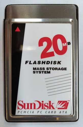 SunDisk (SanDisk) 20MB FlashDisk, PCMCIA PC Card, ATA Interface - Picture 1 of 2