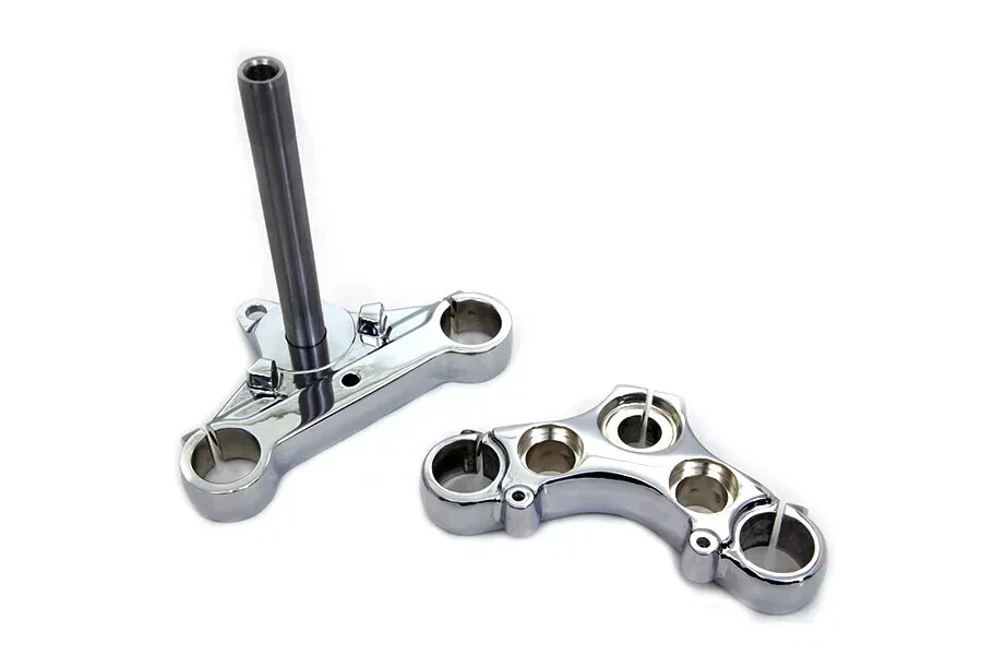 Juego triple árbol cromado para Harley Davidson 24-0879 Foto 2 de 4