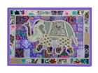 Elephant Wall Hanging Patchwork Tapestry Beaded Hand Embroidered Throw Decor 60"