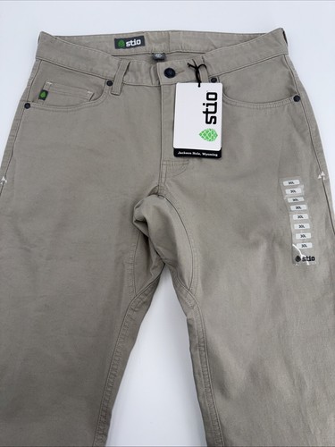 $100 Stio Men’s Organic Rivet Canvas Utility Pants- Talus - Size: 30L - New - Picture 3 of 6