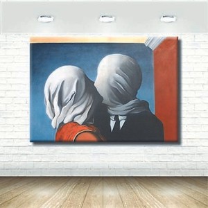 Quadri Famosi Moderni Amanti Magritte Rosso Stampa Tela Arte Arredo ... Quadri Famosi Moderni Amanti Magritte Rosso Stampa Tela Arte Arredo ...