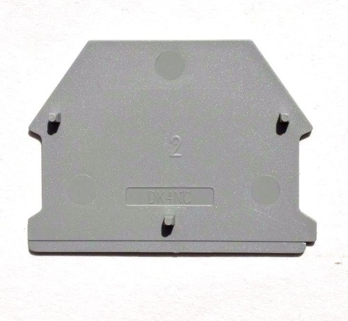 DIN Rail Terminal Block End Covers 50 Qty Dinkle DK4NC-S13110 Grey Gray Color - Picture 1 of 3