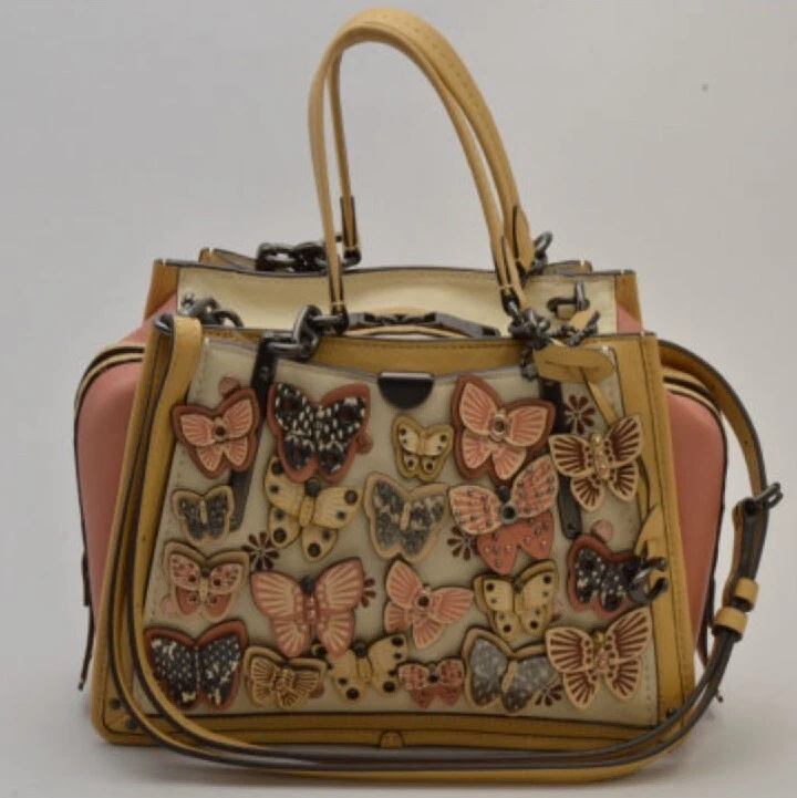 COACH 2WAY BAG DREAMER WITH BUTTERFLY APPLIQUE AND SNAKESKIN 69553