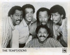 The Temptations Signed Autograph 8x10 Photo Otis Williams Motown '84 Band ACOA The Temptations Signed Autograph 8x10 Photo Otis Williams Motown '84 Band ACOA