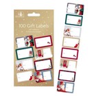 Christmas Traditional Book Gift Pack Labels - 100 Pack Xmas Tags Gift Present