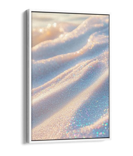 PRETTY IRIDESCENT SPARKLY SAND CLOSE-UP FLOAT EFFECT CANVAS WALL ART PIC PRINT - Picture 11 of 12