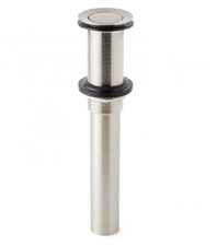 Signature EXTENDED PRESS TYPE POP-UP BATHROOM DRAIN NO OVERFLOW BRUSHED NICKEL