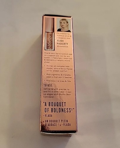 Smashbox + Vlada Always On Petal Metal Lipstick Desert Rose Limited Edition BNIB - Picture 10 of 11