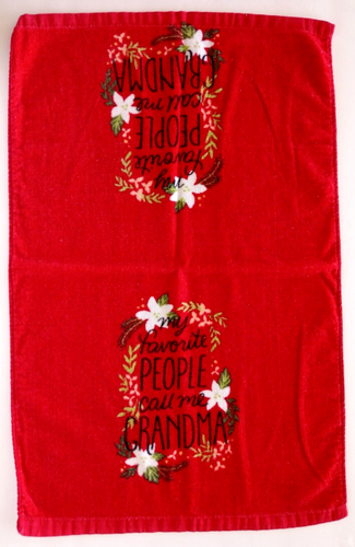 "Grandma" Christmas / Winter Hand Towel - Picture 2 of 3