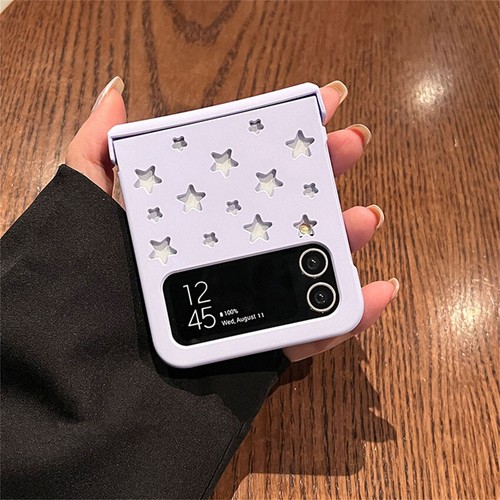 Luxus Scharnier Hülle Cover Strahler Stern für Samsung Galaxy Z Flip 5 Flip4/3 - Bild 4 von 16