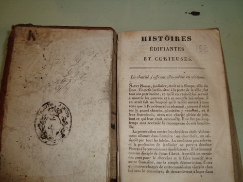 Libro religioso francés Histoires Edifiantes et Curieuses (en francés), alrededor de 1800  - Imagen 1 de 4