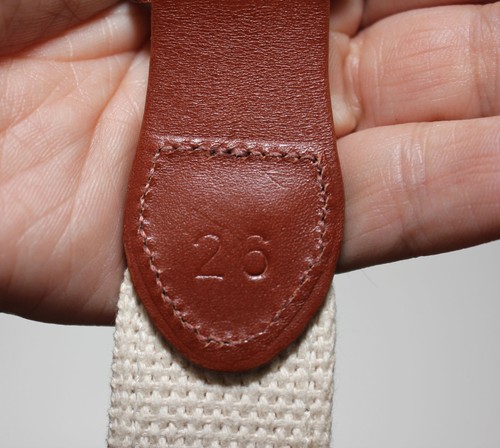 Leather Man Golf/Tennis Top Grain Webbing/Leather Belt Brass Buckle SIZE XS/26 - Picture 7 of 8