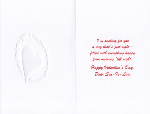 Tarjeta de deseos del día de san valentín para yerno por saludos populares + sobre - Imagen 2 de 4
