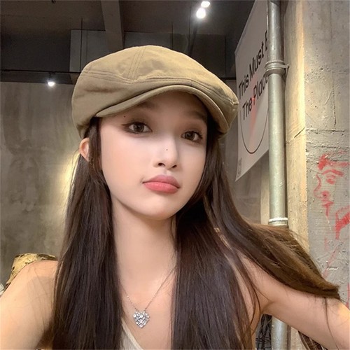 Women's Peaked Cap Men's Newsboy Cap Flat Cap Newsboy Hat Breathable Soft Hat - Foto 10 di 16