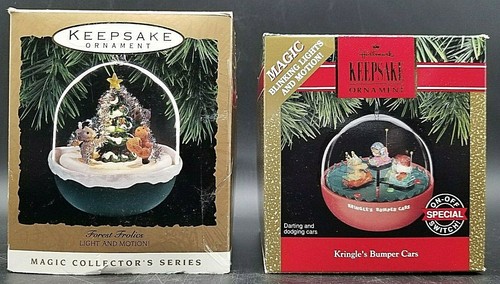 RARO CONJUNTO DE 2 ADORNOS DE RECUERDO DE SELLO DE COLECCIÓN SERIE COLECCIONISTA MÁGICO 1991 1993 - Imagen 1 de 7