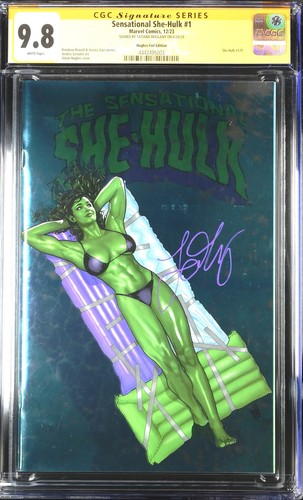CGC 9.8 She-Hulk #1 (2023) Adam Hughes Foil Variant Signed by Tatiana Maslany - Picture 2 of 5