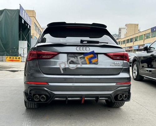 Fits For Audi Q3 SUV 2019-24 Real Carbon Fiber Rear Roof Window Spoiler Wing Lip - Picture 8 of 10