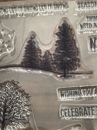 Stampin Up Happy Scenes Holidays Christmas Halloween Rubber Stamps Set 139821 - Picture 8 of 8