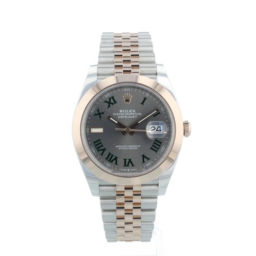 Rolex Datejust 41 126301 41mm Wimbledon Dial Rose Bi-Metal Jubilee 2022 Full Set - Picture 2 of 13