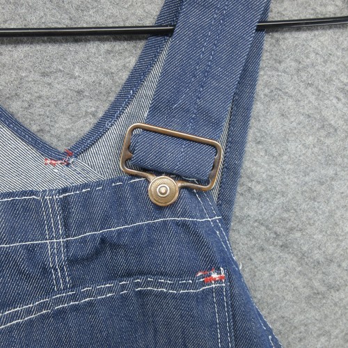 VTG 1970s Jeans Mens 29x28 Blue Flared Bib Overalls Workwear Denim Bibs 70s - Picture 4 of 21