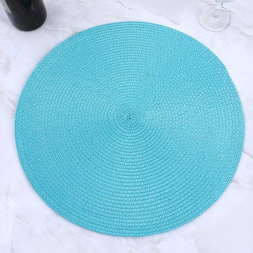 Woven Table Place Mats Large Round Place mat Dining Tableware Washable Dinner UK - Picture 10 of 30