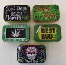 Tin Trinket Box Funny Container Small Portable Storage Metal Box 3.5"