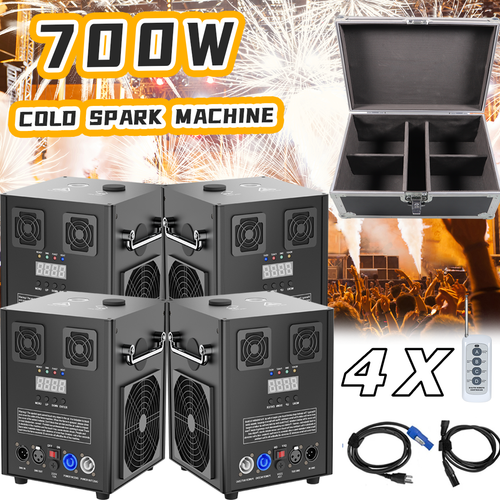 4PCS Cold Spark Machine 700W Sparkler Fountain for Wedding Events w/Flight case - Picture 10 of 14