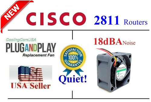 3x Quiet Version Cisco 2811 Router Replacement Fans, ACS-2811-FAN-KIT= - Picture 4 of 9