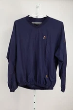 FootJoy FJ Pullover Rain Shirt Men's Large Blue V-Neck Wind Rain TPC Logo