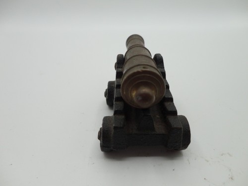 VTG. Miniature Cannon Brass & Cast Iron 3" Toy - Picture 3 of 8