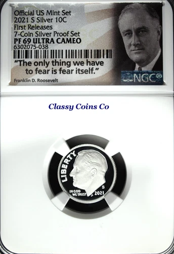 2021 S NGC PF 69 UCAM Silver Roosevelt Dime ☆☆ First Release ☆☆ .999 Fine Silver