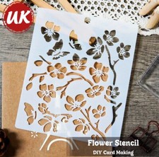 Flower Template Plastic Stencil Painting Embossing Craft Arts Wall Airbrush