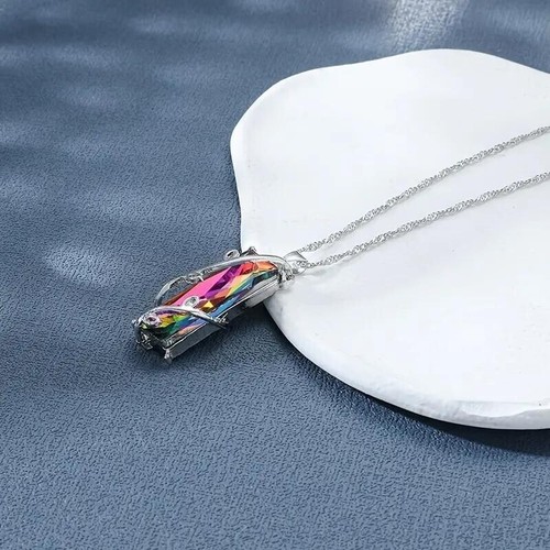 Fashion Women Colorful Crystal Branch Pendant Necklace Jewelry Stylish Gift - Bild 2 von 5