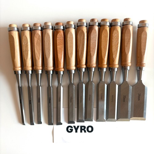 Japanese Nomi Chisel Vintage Old Retro Oire Tools Set of 12 Unused F/S From JP - Picture 1 of 4