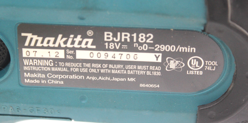 Makita 18V LXT Cordless Reciprocating Saw Model BJR182 - Picture 3 of 4