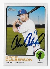 2022 HERITAGE CHARLIE CULBERSON RANGERS RAYS AUTOGRAPHED SIGNED BASEBALL CARD SP