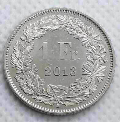 Swiss franc, Switzerland coin, 1Franc 2013. HELVETIA ! | eBay