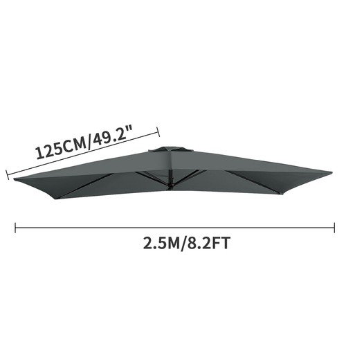 2M 2.5M 2.7M 3M Round Garden Replacement Fabric Parasol Umbrella Cover 6/8 Arm - Picture 63 of 115