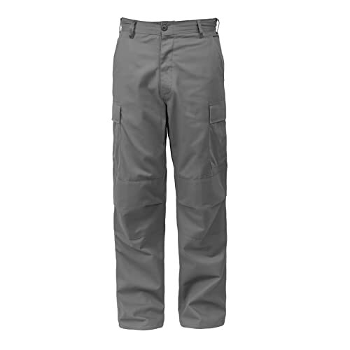 Rothco Grey Relaxed Fit Zipper Fly BDU Pants 29400 - Small - Picture 2 of 4