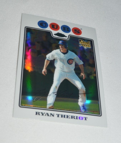 2008 TOPPS CHROME - ROOKIE CARD RYAN THERIOT SS CHICAGO CUBS CARD #172 REFRACTOR - Picture 1 of 4