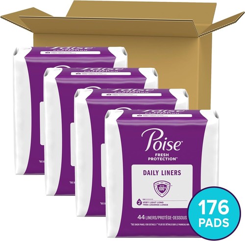 Poise Daily Liners Incontinence Panty Liners, Regular & Long Length, Size 2 to 8 - Picture 13 of 35