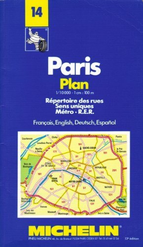 Paris Plan: Repertoire Des Rues Sens Uniques Metro R.E.R./Francais, English, De - Picture 1 of 1