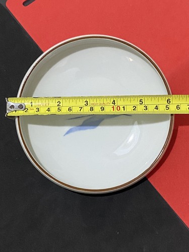 Japanese Winfield Porcelain Plate Firm Texture With Brown Rim Round 6''Tableware - Picture 11 of 11