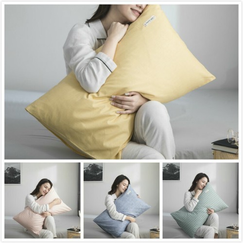 2x Pure Cotton Pillow Cover Case Pillowslips Soft Bedding Pillowcases 48X74CM - Picture 1 of 24