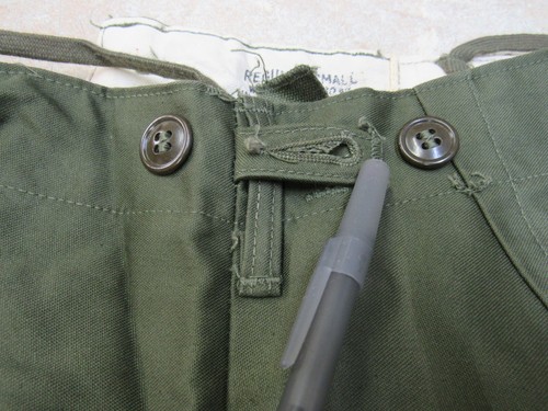 US M1951 OG107 Field Pants Trousers Cotton USMC Depot of Supplies Small Reg NOS - Picture 10 of 20