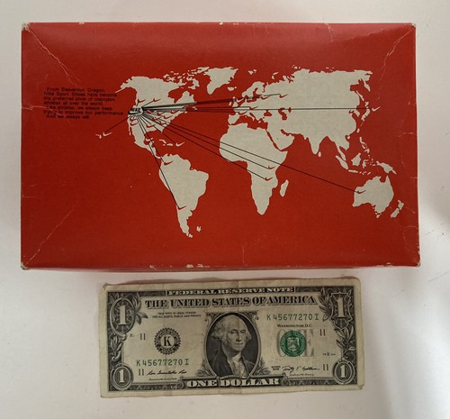 Vintage 1983 Nike Tyro Size 2 Shoes With Original Box 80s Jordan Nike Chicago OG - Picture 2 of 12