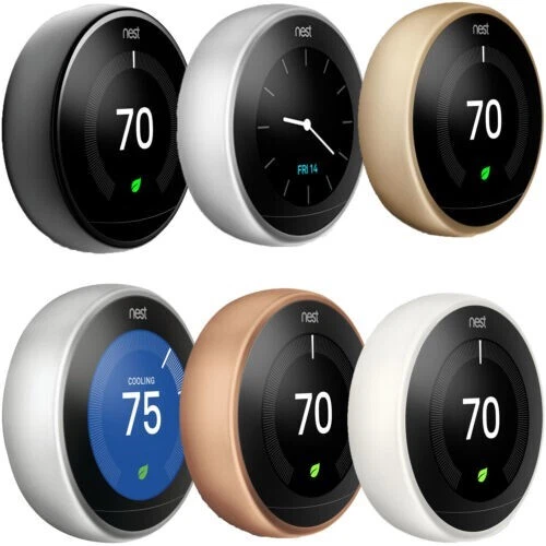 Google Nest Learning Smart Thermostat 3rd Generation - Choose Color! | eBay